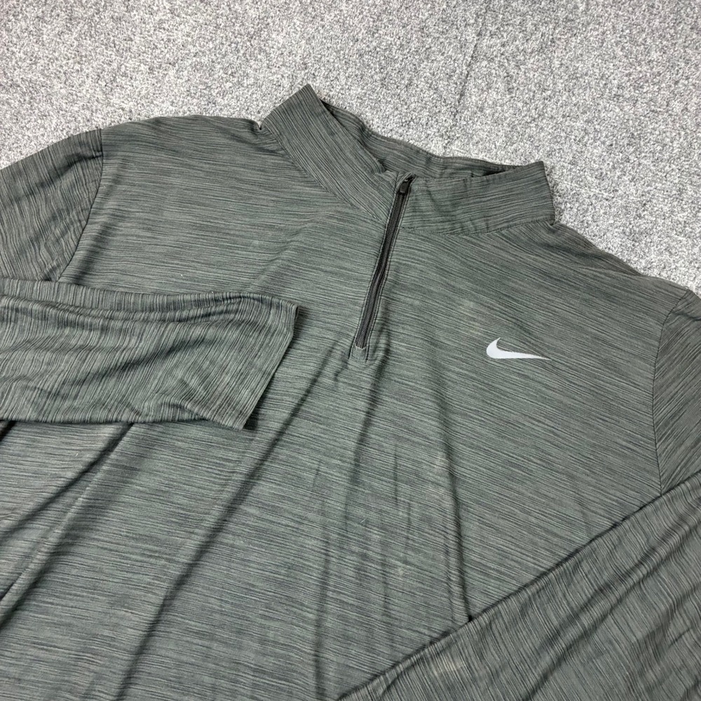 Nike Mens Size 2XL XXL Dri-FIT Quarter Zip Pullover Shirt Gray Heathered